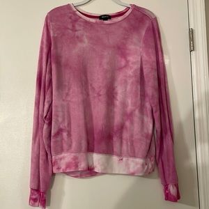 Wildfox lounge top Size large pink tie dye